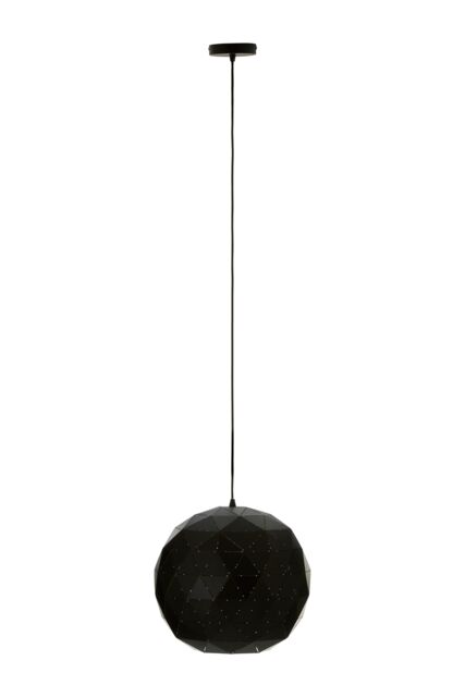 Orsina Small Coffee Finish Pendant Light, Geometric Steel Ceiling Light With Gold Interior, Hanging Light in Black - image 1