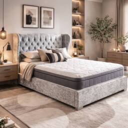 Aspire CloudRest Pocket Hybrid Euro Top Mattress Medium Comfort 23cm in White - Size: Small Single