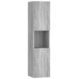Berkfield Home Bathroom Cabinet Grey Sonoma 30x30x130 cm Engineered Wood - Size: 30 x 30 x 130 cm - thumbnail 2