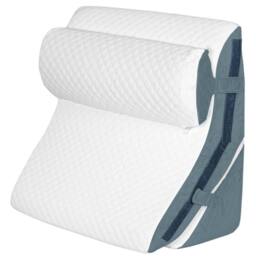 Lavio Wedge Pillow Cooling Memory Foam Orthopaedic Bed Cushion Acid Reflux in White - thumbnail 1