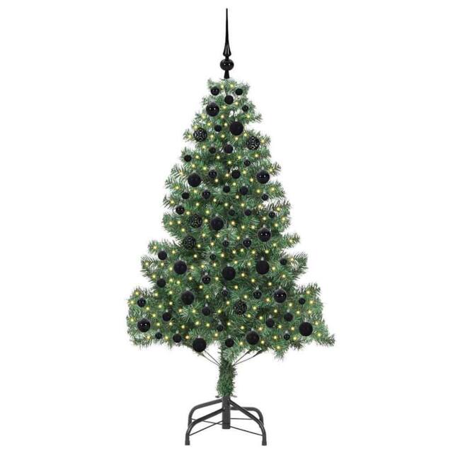 Berkfield Home Lush Christmas Tree with 300 LEDs with Stand Green 180 cm PVC - image 1