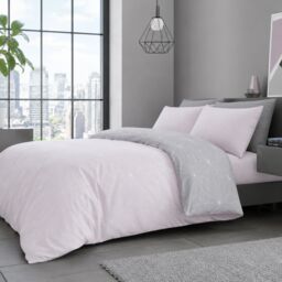 Smart Living Printed Polycotton Rex Duvet Cover With Pillowcases in Pink - Size: Double - thumbnail 2