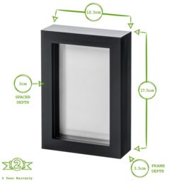 "Nicola Spring 3D Box Photo Frames - 4 x 6"" - Pack of 5 in Light Brown" - thumbnail 4