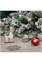Netagon Wooden Alpaca Ornament in White - thumbnail 3