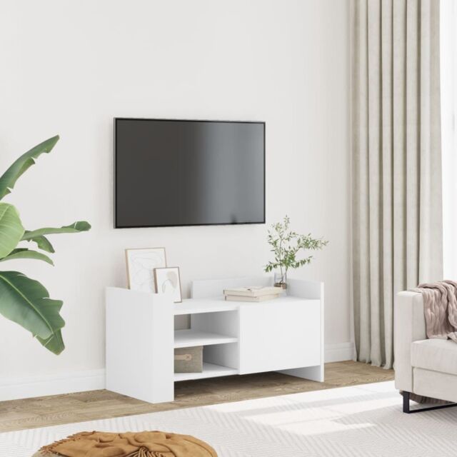 Berkfield Home TV Cabinet White 80x35x40 cm Engineered Wood - Size: 80 x 35 x 40 cm - image 1