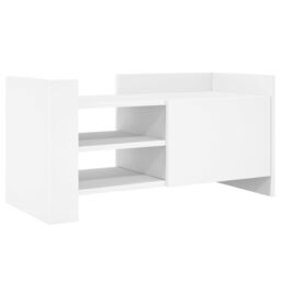 Berkfield Home TV Cabinet White 80x35x40 cm Engineered Wood - Size: 80 x 35 x 40 cm - thumbnail 2