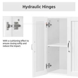 Kelvenix Bathroom Wall Cabinet 3 Doors in White - thumbnail 5