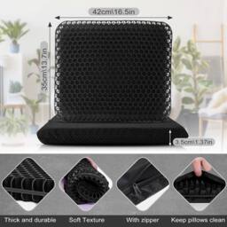 SPETLEK Honeycomb Breathable Gel Seat Cushion Black - Size: 100 cm x 190 cm - thumbnail 4