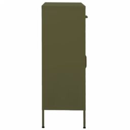 Berkfield Home Storage Cabinet Olive Green 80x35x101.5 cm Steel - thumbnail 4
