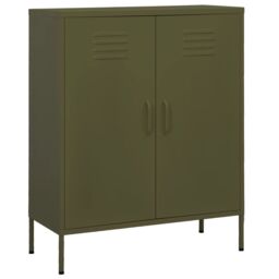 Berkfield Home Storage Cabinet Olive Green 80x35x101.5 cm Steel