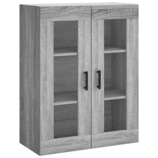 Berkfield Home Wall Mounted Cabinet Grey Sonoma 69.5x34x90 cm - image 1