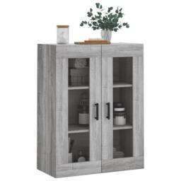 Berkfield Home Wall Mounted Cabinet Grey Sonoma 69.5x34x90 cm - thumbnail 4