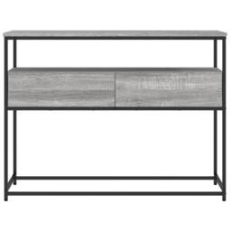 Berkfield Home Decorative Console Table Grey Sonoma 100x40x75 cm Engineered Wood - Size: 100 x 40 x 75 cm - thumbnail 6