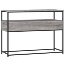 Berkfield Home Decorative Console Table Grey Sonoma 100x40x75 cm Engineered Wood - Size: 100 x 40 x 75 cm - thumbnail 8