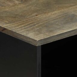 Berkfield Home Coffee Table Light Grey 80x50x40 cm Solid Wood Mango - Size: 80 x 50 x 40 cm - thumbnail 6