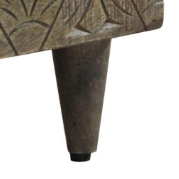 Berkfield Home Coffee Table Light Grey 80x50x40 cm Solid Wood Mango - Size: 80 x 50 x 40 cm - thumbnail 8