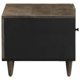 Berkfield Home Coffee Table Light Grey 80x50x40 cm Solid Wood Mango - Size: 80 x 50 x 40 cm - thumbnail 4