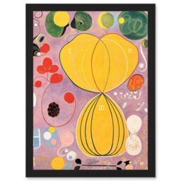 Artery8 Hilma Af Klint Group IV No 7 Ten Largest Adulthood Abstract Artwork Framed Wall Art Print A4 in Black - thumbnail 1