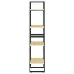 Berkfield Home Decorative 4-Tier Book Cabinet 40x30x140 cm Solid Pine Wood in Natural - Size: 40 x 30 x 140 cm - thumbnail 6