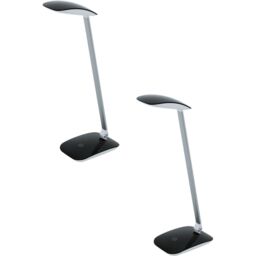 Loops 2 PACK Table Desk Lamp Colour Balck Touch On/Off Dimming Bulb LED 4.5W Included - thumbnail 1
