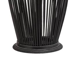 Wyld and Coco Willow Lantern Black 84 cm Boho Bamboo and Glass Cage Lantern - thumbnail 5