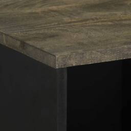 Berkfield Home Sideboard Black 80x33x75 cm Solid Wood Mango - Size: 80 x 33 x 75 cm - thumbnail 7