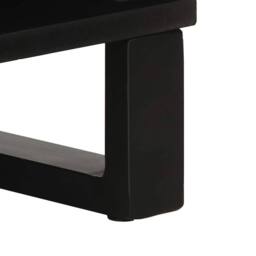 Berkfield Home Sideboard Black 80x33x75 cm Solid Wood Mango - Size: 80 x 33 x 75 cm - thumbnail 9