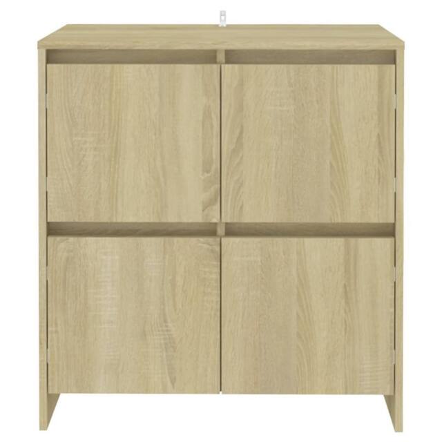 Berkfield Home Sideboard Sonoma Oak 70x41x75 cm Engineered Wood in Light Tan - Size: 70 x 41 x 75 cm - image 1