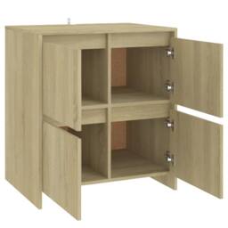 Berkfield Home Sideboard Sonoma Oak 70x41x75 cm Engineered Wood in Light Tan - Size: 70 x 41 x 75 cm - thumbnail 5