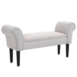 KORVIXA Small Bench Window Seat Shoe Bench in Grey - Size: 100 cm x 100 cm
