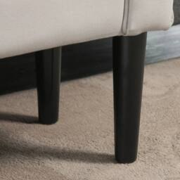 KORVIXA Small Bench Window Seat Shoe Bench in Grey - Size: 100 cm x 100 cm - thumbnail 5