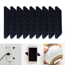 PAWNORA 8 PCS Anti Slip Rug Underlay Black - Strip Shaped - Size: 110 cm x 120 cm - thumbnail 1