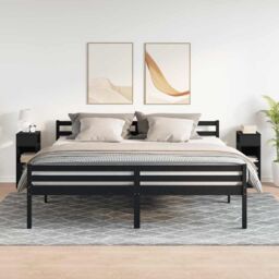 Berkfield Home Bedside Cabinets 2 pcs with Drawer Black 25x31x66 cm - Size: 25 x 31 x 66 cm - thumbnail 3