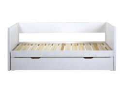 Vente-unique Day Bed With Trundle 90 X 190 Or 174 X 190 Cm - With Slatted Base and in White - Size: Single - thumbnail 6