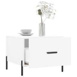 Berkfield Home Decorative Coffee Table White 50x50x40 cm Engineered Wood - Size: 50 x 50 x 40 cm - thumbnail 4