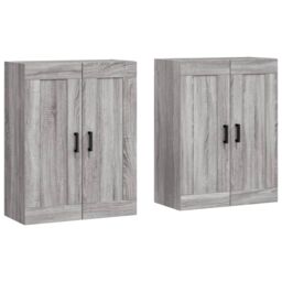 Berkfield Home Wall Mounted Cabinets 2 pcs Grey Sonoma Engineered Wood - thumbnail 2