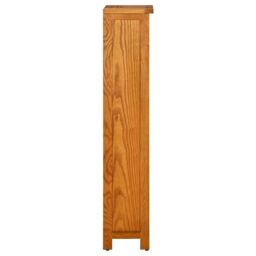 Berkfield Home 4-Tier Bookcase 45x22x110 cm Solid Oak Wood in Brown - Size: 45 x 22 x 110 cm - thumbnail 3