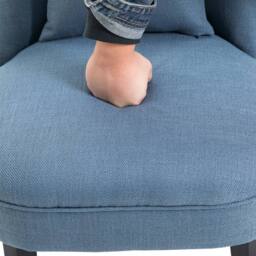 STILVORA Armchair with Button Tufting Blue - thumbnail 7