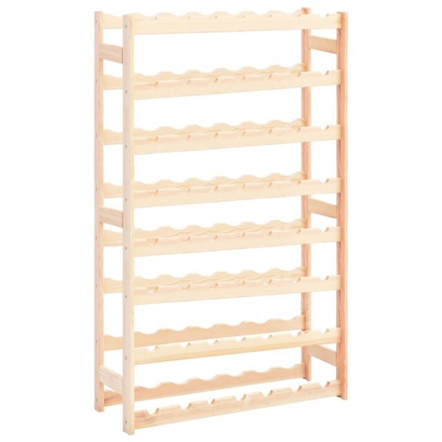 Berkfield Home Wine Rack for 56 Bottles Pinewood in Beige - image 1