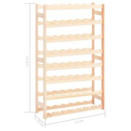 Berkfield Home Wine Rack for 56 Bottles Pinewood in Beige - thumbnail 6