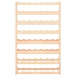 Berkfield Home Wine Rack for 56 Bottles Pinewood in Beige - thumbnail 2
