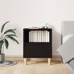 Berkfield Home Elegant Bedside Cabinets 2 pcs Black 40x35x50 cm - Size: 40 x 35 x 50 cm - thumbnail 1