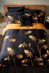 Ted Baker 'Gilded Floral' Cotton Duvet Cover Set in Black - Size: Double - thumbnail 1