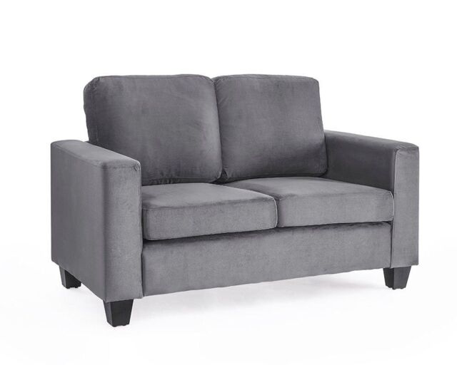 Home Detail Enderby Velvet 2 Seater Sofa in Grey