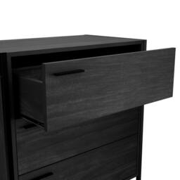 Wyld Haus Ireland 3 Drawer Chest in Black Wood Effect - thumbnail 4