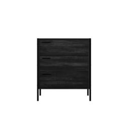 Wyld Haus Ireland 3 Drawer Chest in Black Wood Effect - thumbnail 2