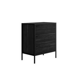 Wyld Haus Ireland 3 Drawer Chest in Black Wood Effect - thumbnail 3