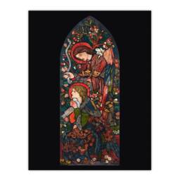 Artery8 Edward Burne Jones Framed Wall Art The Annunciation Stained Glass - Size: A4 - thumbnail 3