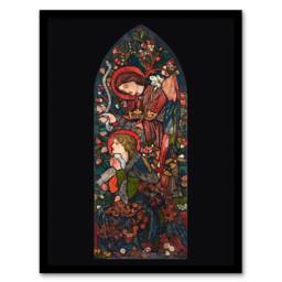 Artery8 Edward Burne Jones Framed Wall Art The Annunciation Stained Glass - Size: A4 - thumbnail 1
