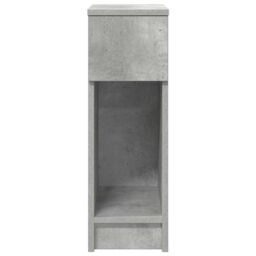 Berkfield Home Bedside Cabinet with Drawer Concrete Grey 20x36x60 cm - Size: 20 x 36 x 60 cm - thumbnail 4